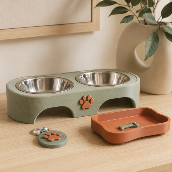 GU Decor 3D gợi ý các món phụ kiện pet decor in 3D như kệ bát, bảng tên và phụ kiện nhỏ cho thú cưng. Thiết kế cá nhân hóa theo màu sắc, tên pet và phong cách riêng của từng gia đình.