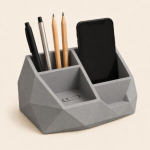 khay đựng bút để bàn hình đa giác in 3D