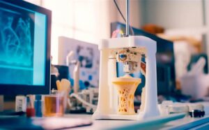 Máy in 3D đang tạo mô hình y tế phục vụ phẫu thuật trong công nghệ in 3D trong y học