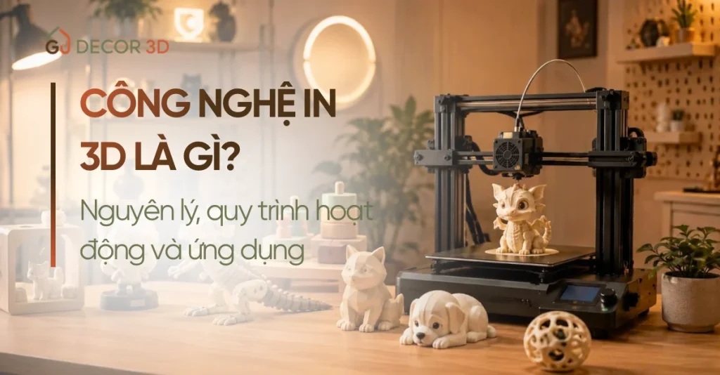 IN 3D LÀ CÔNG NGHỆ GÌ? TÌM HIỂU NGUYÊN LÝ, QUY TRÌNH VÀ ỨNG DỤNG Công nghệ in 3D là gì và ứng dụng trong sản xuất