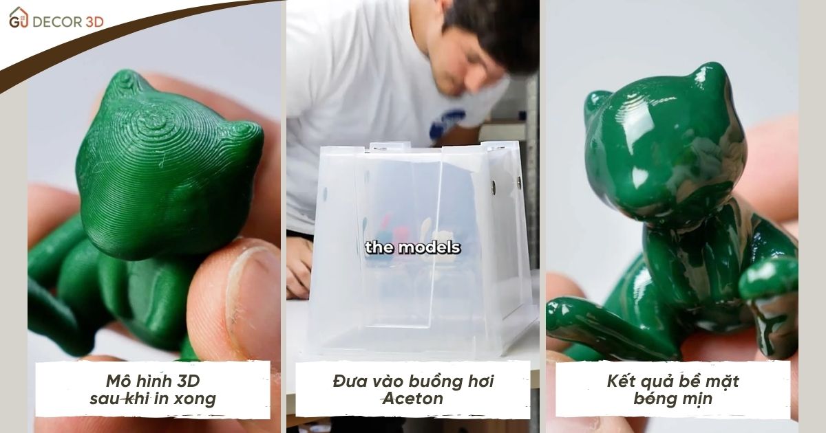 Chất Liệu ABS Là Gì? 5 Phút Đọc Để Không Mua Nhầm Nhựa Độc Hại Hình ảnh thực tế minh họa chất liệu abs là gì qua quá trình làm mịn bề mặt bằng buồng hơi Acetone