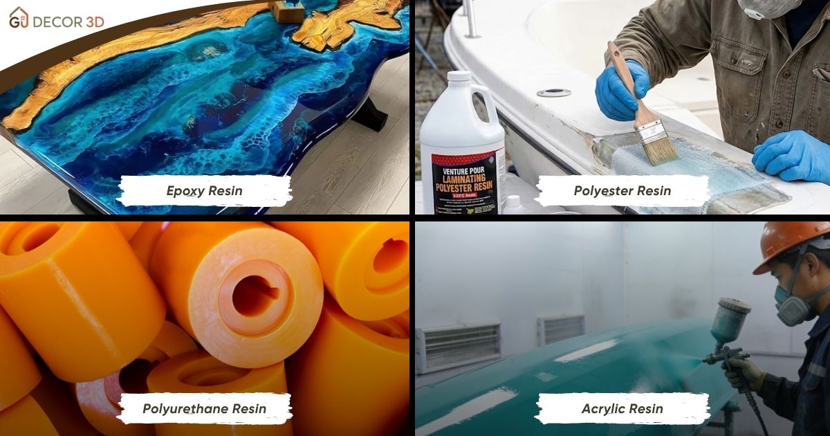 Resin Là Chất Liệu Gì? Toàn Tập Về Nhựa Resin In 3D Resin là chất liệu gì: Phân biệt 4 loại nhựa resin phổ biến trong ngành mỹ nghệ và composite