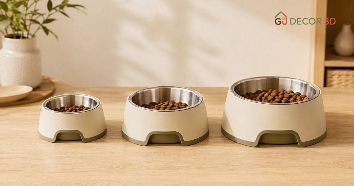 Bát Ăn Thú Cưng: Cách Chọn Size Phù Hợp Cho Chó Mèo Bát Ăn Thú Cưng: Cách Chọn Size Phù Hợp Cho Chó Mèo GU Decor 3D