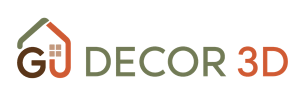 Logo Gu Decor 3D - đồ decor in 3D theo gu riêng